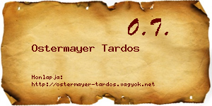 Ostermayer Tardos névjegykártya